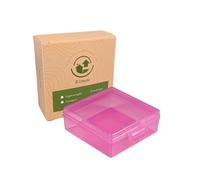 Elimeta Square Bar Soap Container, Holder Fit Dr Squatch, Travel Case (Pink)