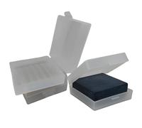 Elimeta Square Soap Holder Container, Travel Soap Case for Dr. Squatch Men's Bar Soap, Handmade Soap Box Bathroom Shower Soap Dishes for Business Trip Vocation Camping Outdoor Gym (3, Clear)
