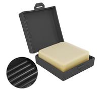 Elimeta Square Travel Soap Dish with Lid, Lightweight Shower Soap Holder Case for Bathroom Camping Outdoor Traveling - Portable Leak-Proof Container for Shampoo Bar, Soap Storage (Black)