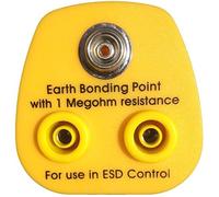 ELIMISTAT® Anti-Static ESD Grounding Plug UK - 2 x 4mm Banana Sockets and 1 x 10mm Stud (Premium Quality)