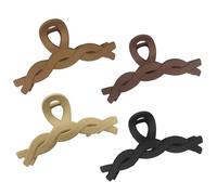 Elina 6 Pcs Jumbo Hair Clutcher Clips Extra Large Rectangle Claws For Thick Long Ponytail Holder Tight Strong Grip Matte Mix Multi Color Big Barrette For Women,Girls Accessories (Assorted) - 6 Pcs