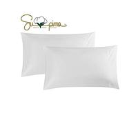 ELINEN 100% Supima Cotton 600 Thread Count King Pillowcase Set of 2, Luxury Hotel Pillow Cases,Soft & Silky Sateen Weave, Premium Quality King Pillowcase 2 Pieces (White)