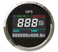 ELING 2 inch 52mm Round Digital GPS Speedometer Adjustable Odometer Tripmeter for RC Car Motorbike Golf Cart Boat Universal Type 12V 24V