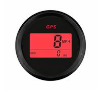 ELING 52mm 2'' Digital GPS Speedometer Odometer SOG ODO 9-32V Speed Gauge with Backlight for Cars Boats (black+black)