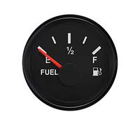 ELING 52mm Fuel Level Meter 0-90ohm With Backlight 12V 24Volts for Car Limousine Marine Vessels (black&black)