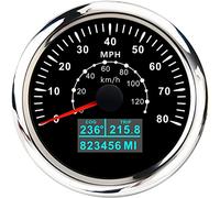 ELING 85mm GPS Speedometer 0-80MPH with COG TRIP Total Mileage with 7 Colors Backlight for Car Motorcycle Boat (0-80MPH BS)