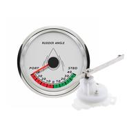ELING 85mm Rudder Angle Indicator Gauge Meter 0-190ohm With Mating Sensor 9-32V With Backlight (DOWN-white&stainless steel)