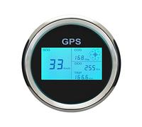ELING Digital GPS Speedometer LCD Speed Gauge Odometer with GPS Antenna 85mm Overspeed Alarm