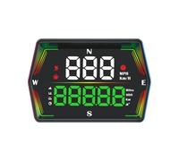 ELING Digital GPS Speedometer MPH KMH Multifunction with Compass Total Mileage Altitude Fatigue Driving Alarm with Suction Cup Holder Head Up Display for Car Vans Tractors