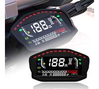 ELING LCD GPS Speedometer with REV Counter Fuel Level Water Temp Odometer Multi-Function Display for Motorcycle ATV Vehicle with Alarm