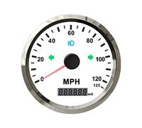 ELING Universal 85mm GPS Speedometer 125MPH Speedo Odometer Adjustable for Boat RV Car Truck Motorcycle 3 3/8 12V 24V with Backlight