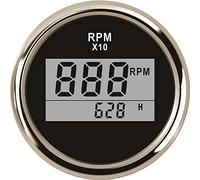 ELING Universal Digital Tachometer RPM REV Counter RPM With Hour Meter 52mm(2 inches) 9-32V With Backlight