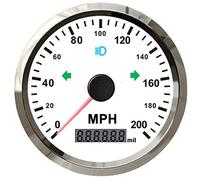 ELING Universal GPS Speedometer Odometer 125MPH for Boat Car Truck Motorcycle 3-3/8 inches(85mm) 12V 24V With Backlight