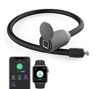 eLinkSmart Electronic Fingerprint Cable Lock With Phone App - 40cm Waterproof Steel Cord for Bicycle, Travel, Furniture, Freezer, Scooter and Valve - Keyless Padlock