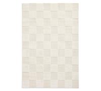 Elio Beige Checkerboard 3D Effect Medium Rug, (L)170Cm X (W)120Cm