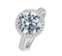 Elio Passero Moissanite Engagement Ring for Women 925 Sterling Silver 18K Gold Plated Round Sparkle Promise Ring for Her Brilliant D Color VVS1 Clarity Wedding Band Moissanite Ring 1.5/2/3/4CT