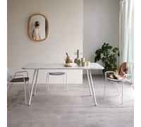 Elio - Rectangular table in premium terrazzo and green metal, 4-6 people. Green