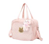 EliphonTowne Baby Changing Bag - Lightweight Baby Changing Bags, Nappy ChangingBag with Zipper & Adjustable Strap Travel Bag for Mums, Pram, Newborn Accessories for Prams(12 * 22 * 25CM Pink)