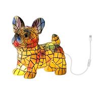 EliphonTowne Dog Lights, Dyed Resin French Bulldog Tabletop Night Lights, Fun Gifts forenthusiasts