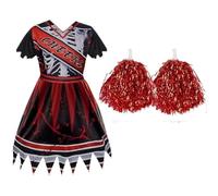 EliphonTowne Halloween Costume Cheerleader Children - Costume Girls Cheerleader Horror Bride, Halloween Zombie Carnival, Children Women Kids, Costumes Vampire Children's Costumes 120