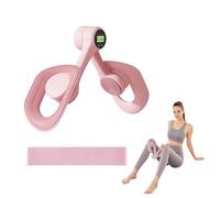 EliphonTowne Pelvic Floor Exercise Devices - Anti-Slip Design Kegel Pelvic Floor Trainer for Women, 15 LB Pink Resistance Band,Home Gym Equipment, Thigh Exerciser with Intelligent Screen Display
