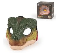EliphonTowne Realistic Dinosaur Mask with Sound - Movable Screaming Dino Mask Moving Jaw Hard Plastic, Halloween Masks, Dino Head Face Costume, Dinosaur Theme Party Cosplay Props for Adult Teen Men