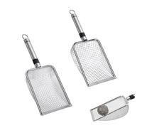 EliphonTowne Stainless Steel Garden Sieve - Suitable for Reptile Sand, Efficient Screening and Leak Design Cat Litter Scoop, Sturdy and Durable Compost Sieve, Multipurpose Practical Tool