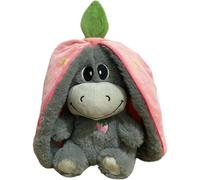 EliphonTowne Strawberry Donkey Plush Toy, Soothing Breathing Doll Sleeping Companion, Rhythmic Breathing