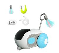 EliphonTowne Turbo Tail 2.0 Cat Toy - Interactive Remote Control Cat Toy USB Rechargeable, Gravity-Sensing Movement, Automatic & Smart Cats Toys for Indoor Play (Blue) 0716