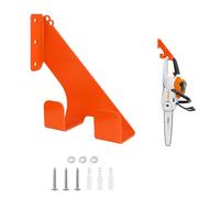 EliphonTowne Wall Mount Chainsaw Holder - Orange Garage Chain Saw Storage Bracket, Heavy Duty Wall Chainsaw Hooks, Chainsaw Ladder Hooks Suitable for Stihl Series Chainsaws