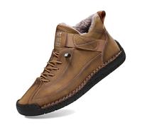 Elira Comfortable Supportive Sports Shoes Ergonomic Orthopedic Shoes with Adjustable Elastic Strap Slip On Ideal for Hiking, Camping and Driving White, brown, 12.5 UK