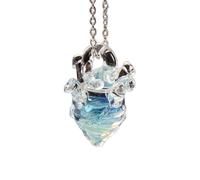 ELIRAR Crystal Heart of Glass Charms for Jewelry Making Pendants Colorful Gradient Dopamine Dainty Design Shine Ring (Marigold)