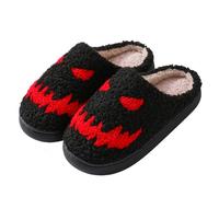 ELIRAR Halloween Slippers Cute Funny Bat Ghost Women Men Winter Indoor Comfortable Slippers, Ghost Face, 39.5/42 EU