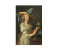 Elisabeth Louise Vigee Classic Works Posters - Marie-Antoinette Wall Decor Printed Canvas For Home Office Bedroom And Living Room Decor 24x36inch(60x90cm)