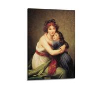 Elisabeth Vigee Le Brun Painter Artwork 【Madame Vigee Lebrun And Her Daughter, Jeanne Lucie Louise】 Printed Posters Wall Decor Art Prints Canvas Art Prints Home Office Bedroom Living Room Decor 12x18i