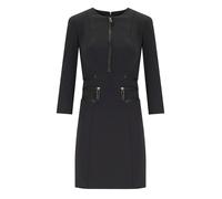 ELISABETTA FRANCHI BLACK ZIPPED DRESS 38
