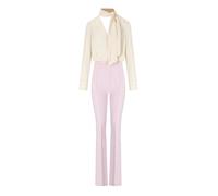 ELISABETTA FRANCHI BURRO QUARZO GEORGETTE JUMPSUIT 42