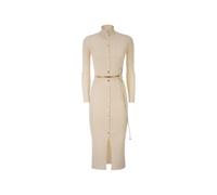 Elisabetta Franchi button-up ribbed-knit dress - Neutrals 40-44