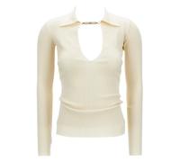 Elisabetta Franchi chain-detail ribbed sweater - Neutrals 40-42-44-46