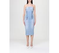 ELISABETTA FRANCHI Cotton Denim Midi Dress - Size: 38 - female