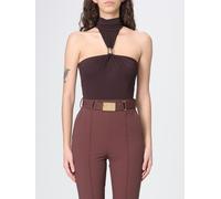 ELISABETTA FRANCHI Cut-Out Viscose Bodysuit Top - Size: 46 - female