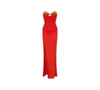 Elisabetta Franchi draped metal-cups maxi dress - Red 38-40-42-44-46