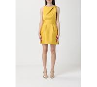 ELISABETTA FRANCHI Duchesse Dress With Logo - Size: 38 - female