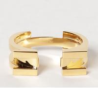 ELISABETTA FRANCHI Engraved Logo Bangle Bracelet in Gold-Tone Brass - Size: OS - female