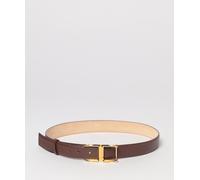 ELISABETTA FRANCHI Hammered Leather Belt - Size: 46 - female