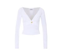 Elisabetta Franchi jewel V-neck blouse - White 38-40-42-44-46