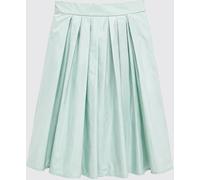 ELISABETTA FRANCHI LA MIA BAMBINA Crêpe Long Skirt with Rhinestone Logo - Size: 8 - female