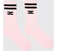ELISABETTA FRANCHI LA MIA BAMBINA Ribbed Cotton Logo Socks - Size: 23 - unisex