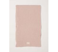 ELISABETTA FRANCHI LA MIA BAMBINA Ribbed Wool Knit Logo Scarf - Size: 2 - unisex