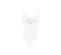 Elisabetta Franchi logo-detail ribbed bodysuit - White 38-40-42-44